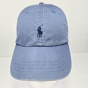 POLO RALPH LAUREN- Classic Hat Cap Pull Through Buckle Strap Back- Light Blue